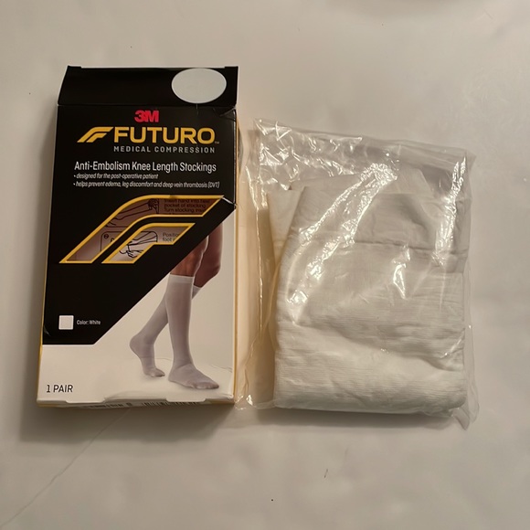 Futuro anti embolism knee length stockings, size M, color white. Soft, durable - Picture 8 of 8